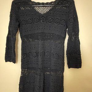 Womens Black Beach/Swim Coverup